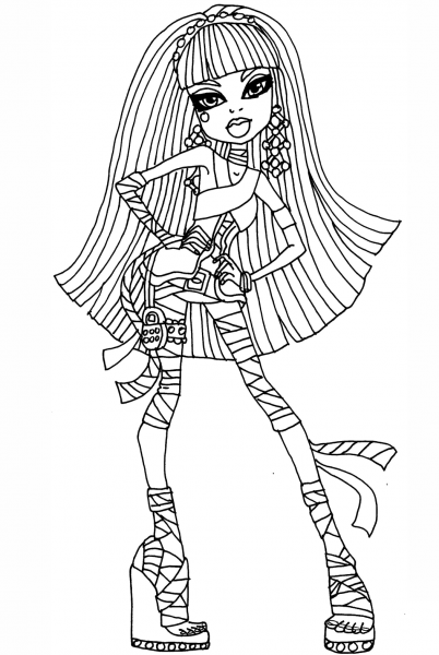 Cool Cleo de Nile coloring page image