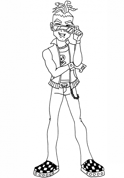 Cool Deuce Gorgon coloring page image