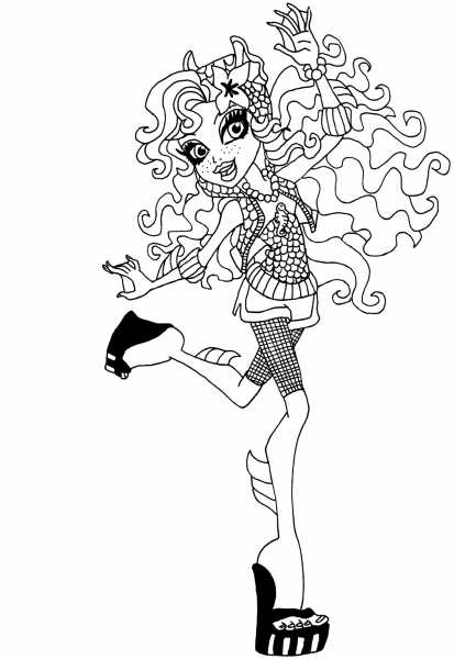 Cool Lagoona Blue coloring page image
