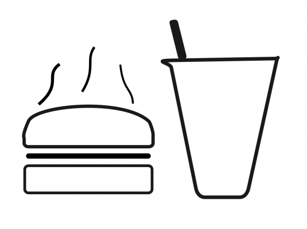 Cooldrinks and Snacks coloring page image