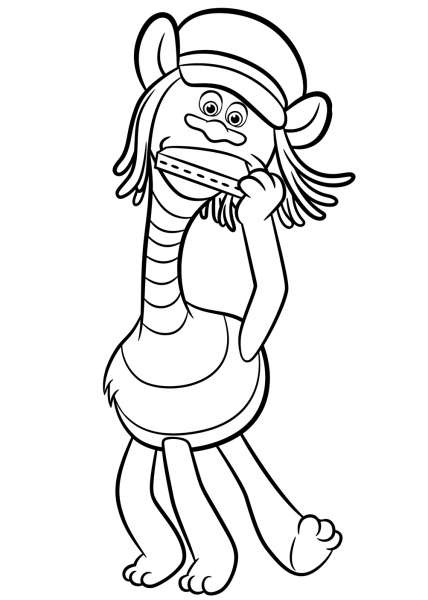 Cooper from Trolls coloring page image