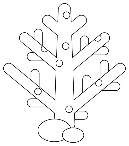 Coral coloring page image