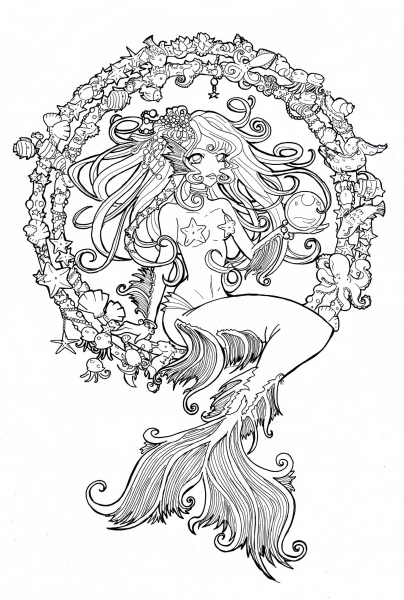 Cordelia Jewel of the Sea coloring page image