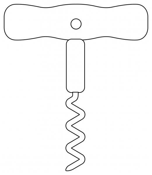 Corkscrew coloring page image