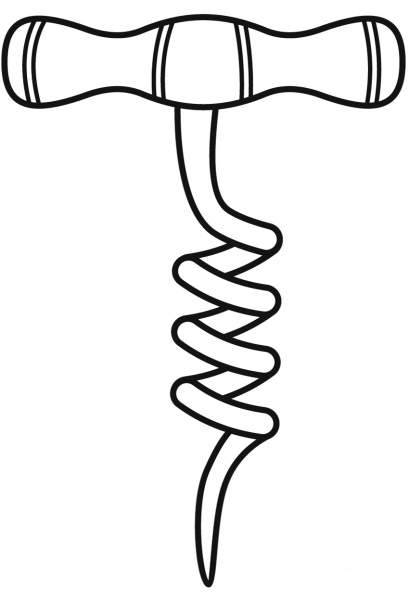 Corkscrew coloring page image