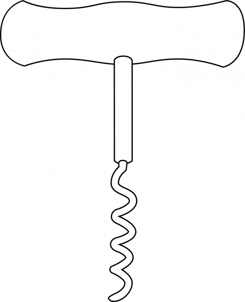 Corkscrew coloring page image