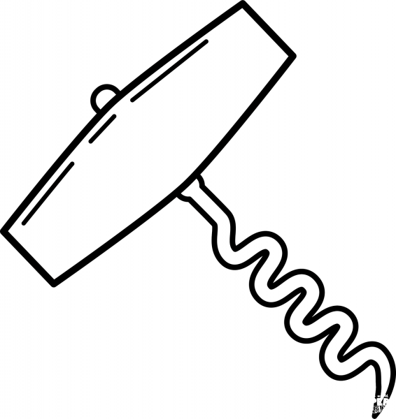Corkscrew coloring page image
