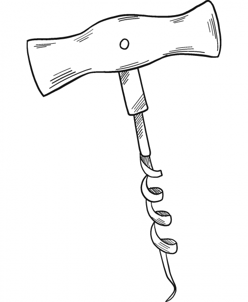 Corkscrew coloring page image