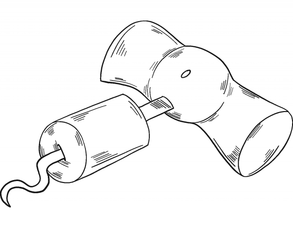 Corkscrew coloring page image