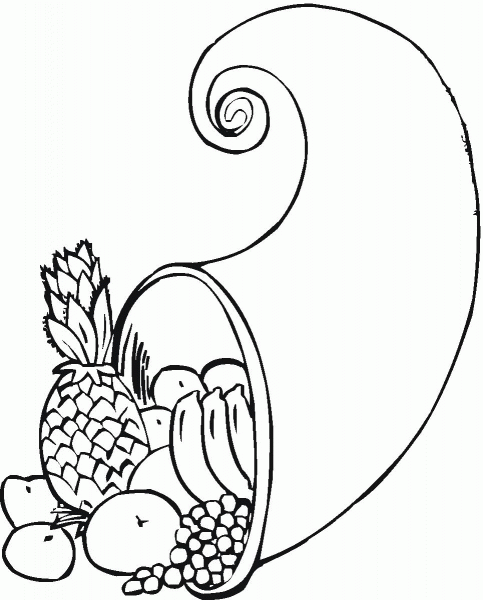 Cornucopia  coloring page image