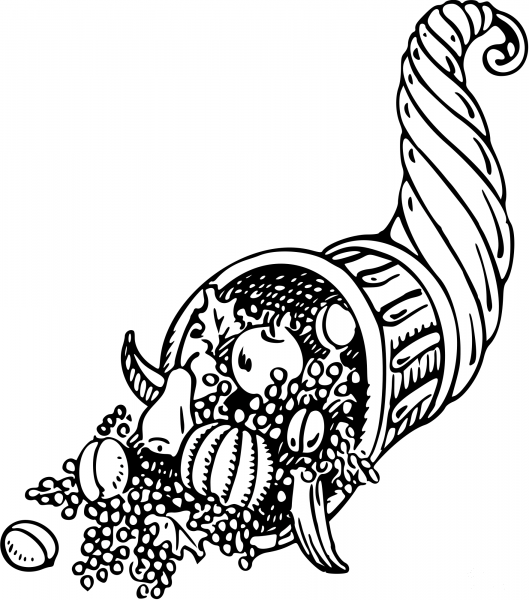 Cornucopia coloring page image