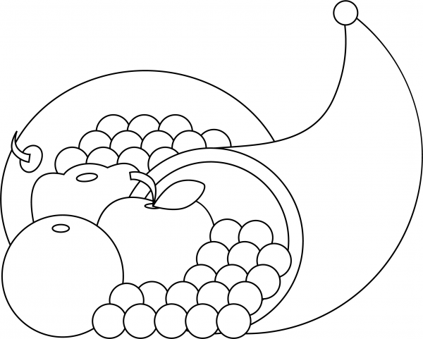 Cornucopia coloring page image