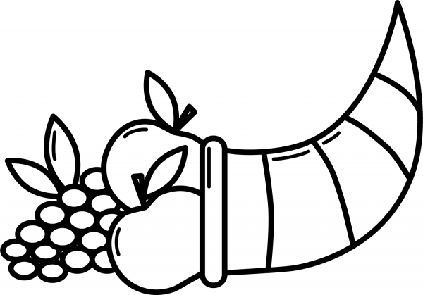 Cornucopia coloring page image