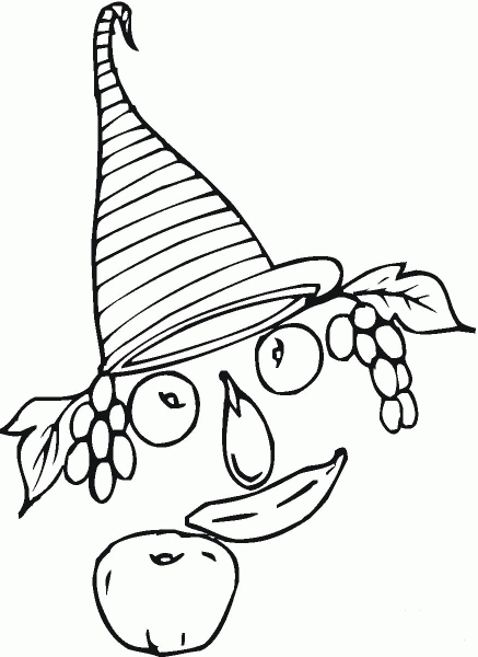 Cornucopia Mask  coloring page image