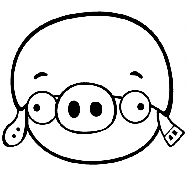Corporal Pig coloring page image