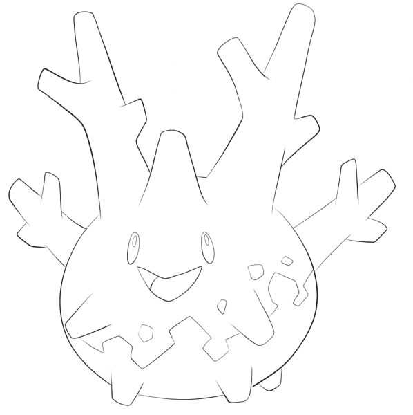 Corsola coloring page image