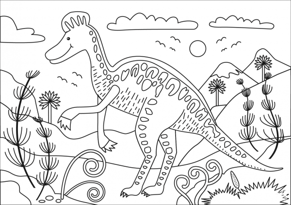 Corythosaurus coloring page image