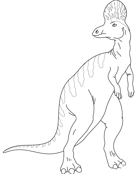 Corythosaurus coloring page image