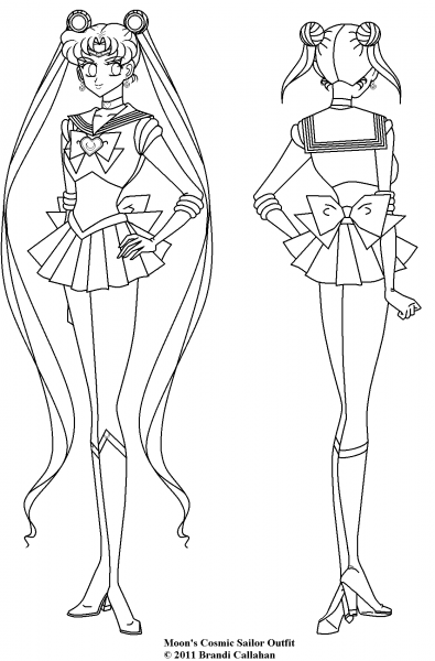 Cosmic Sailor Moon coloring page image