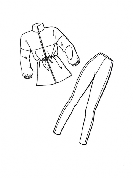 Costume For Fall season coloring page image