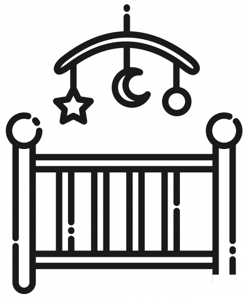 Cot coloring page image