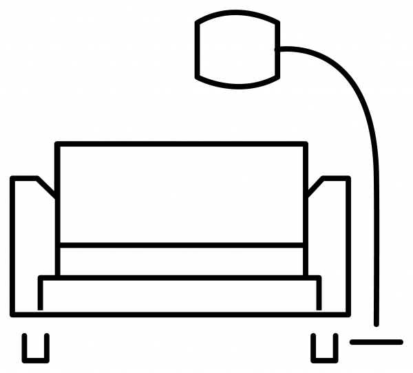 Couch and Lamp Emoji coloring page image