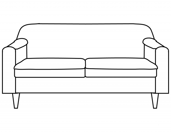 Couch coloring page image