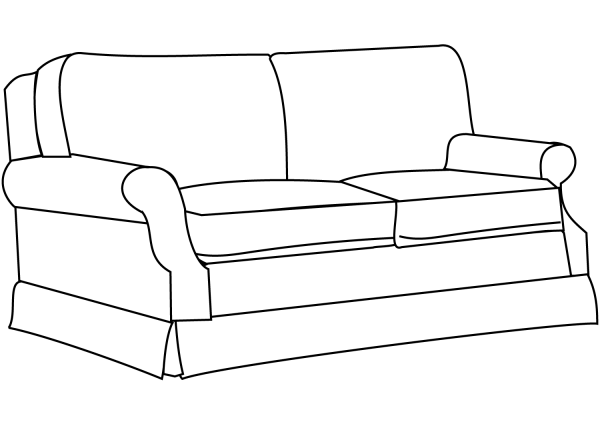 Couch coloring page image