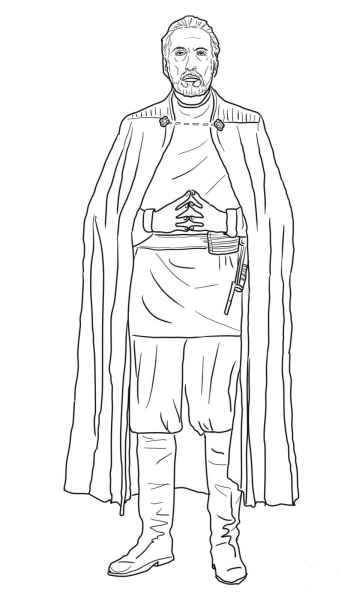 Count Dooku coloring page image