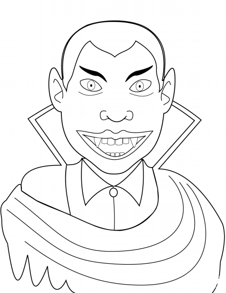 Count Dracula coloring page image