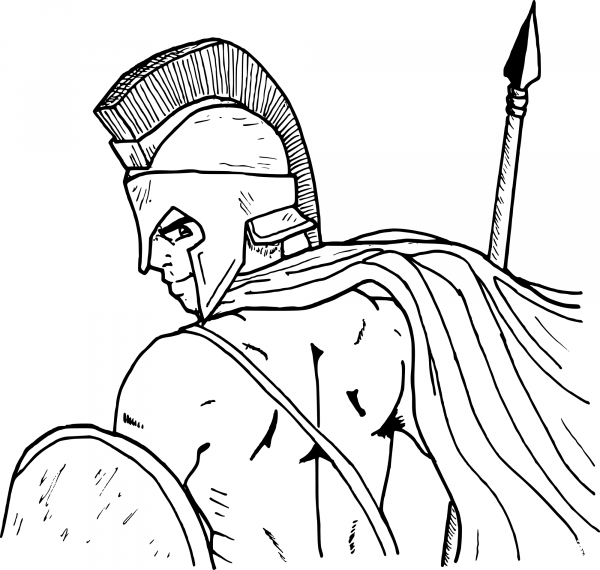 Courage Soldier coloring page image