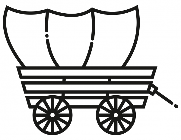 Covered Wagon coloring page image