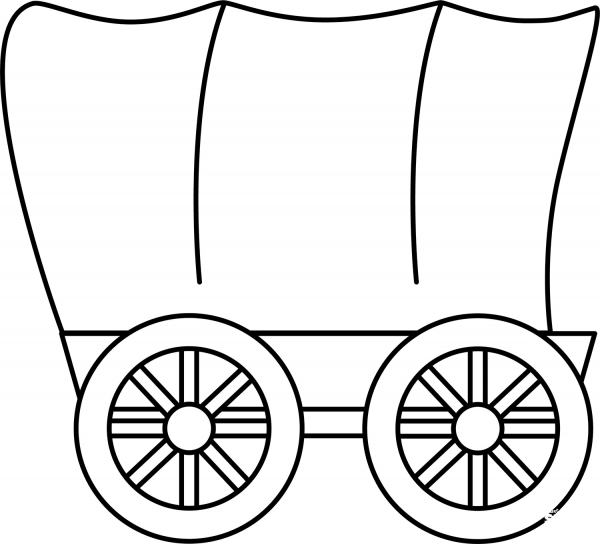Covered Wagon coloring page image