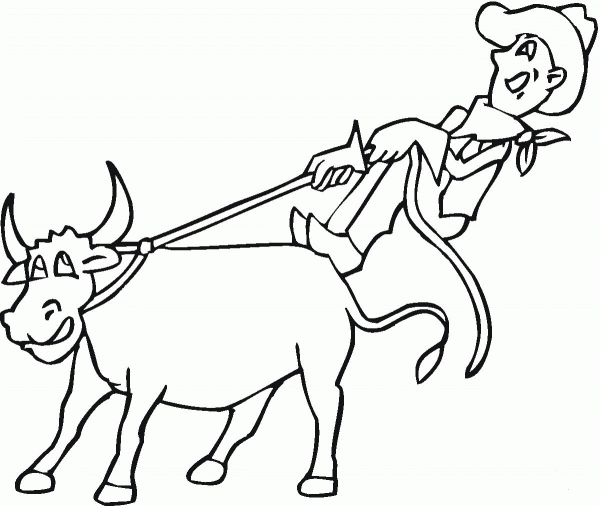 Cow coloring page image