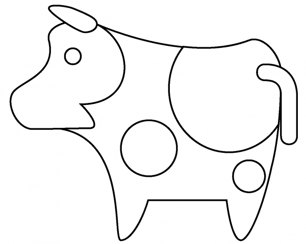 Cow Emoji coloring page image