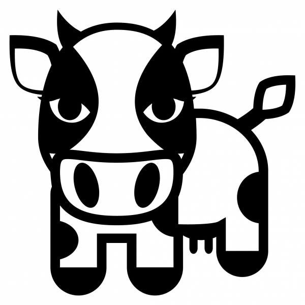 Cow Emoji coloring page image