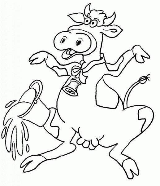 Cow Illustration coloring page image