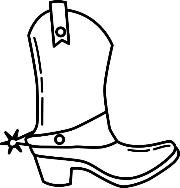 Cowboy Boot coloring page image