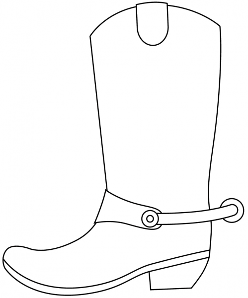 Cowboy Boot coloring page image