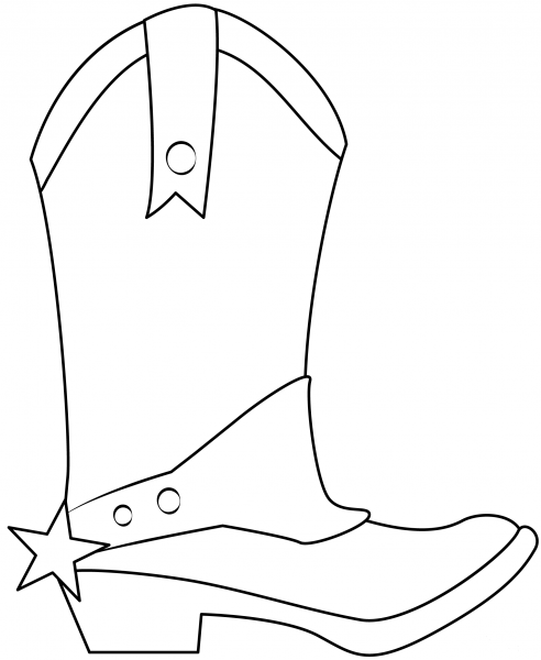 Cowboy Boot coloring page image