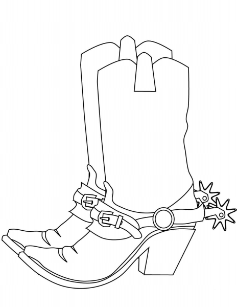 Cowboy Boots  coloring page image
