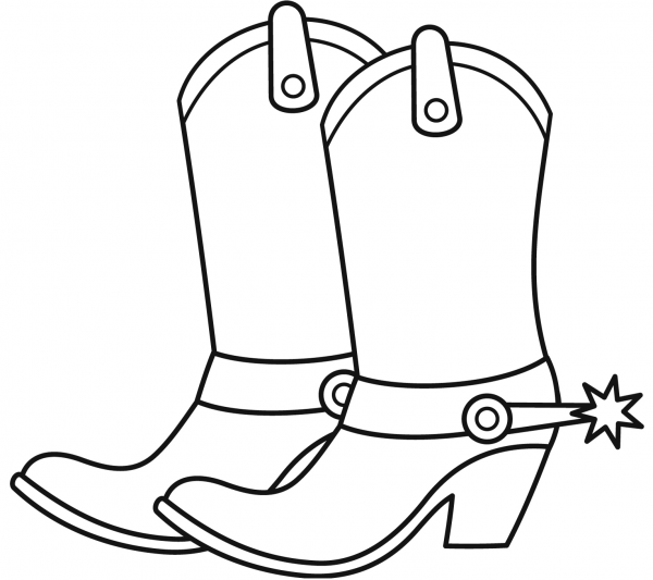 Cowboy Boots coloring page image