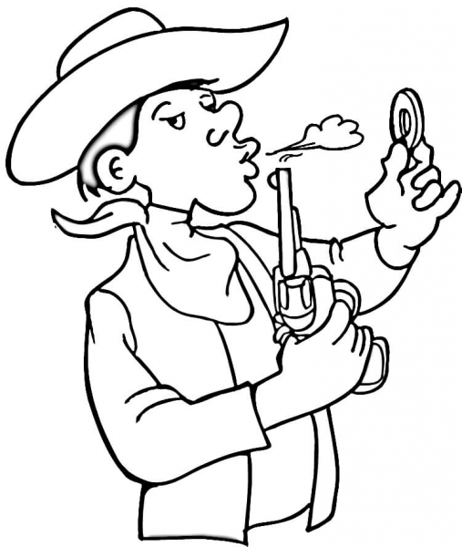 Cowboy  coloring page image