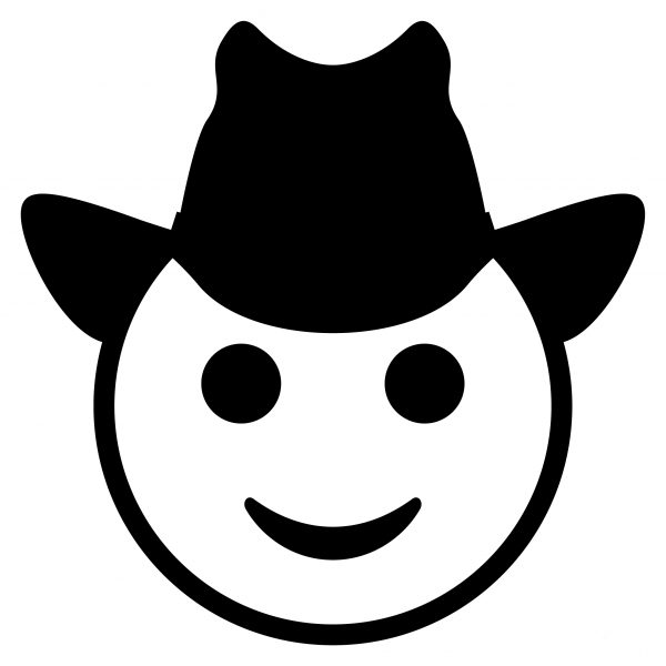 Cowboy Hat Face Emoji coloring page image