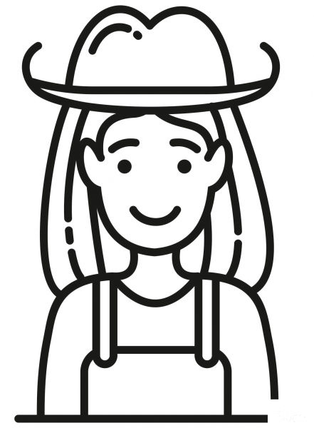 Cowgirl coloring page image