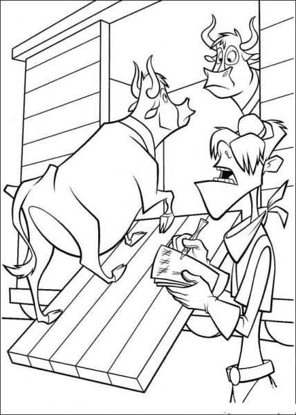 Cows should go in the truck coloring page image