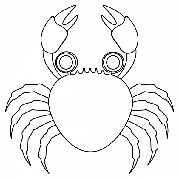 Crab coloring page image