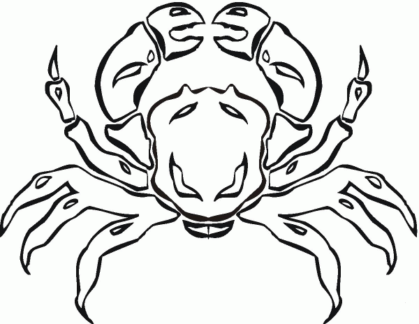 Crab  coloring page image
