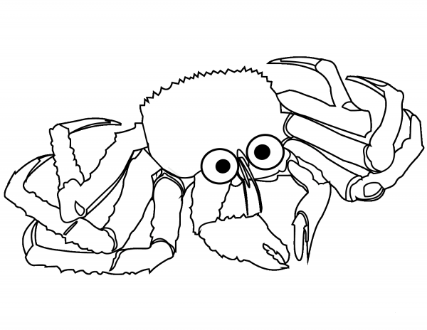 Crab coloring page image