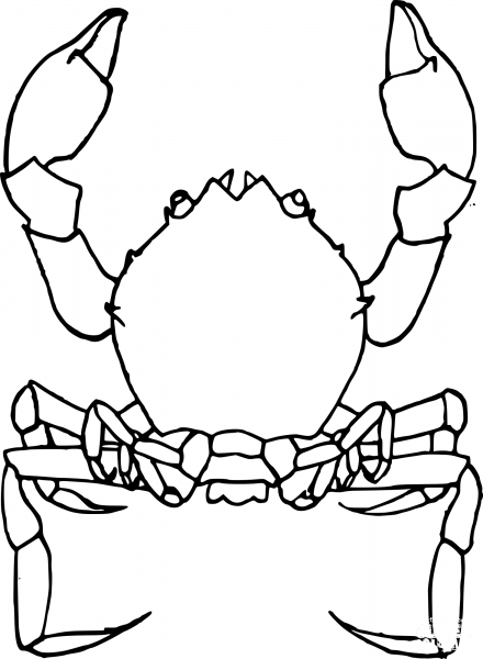Crab coloring page image